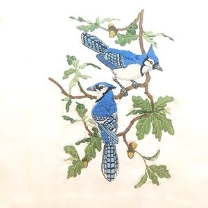 Artist Embroidered Blue Jays